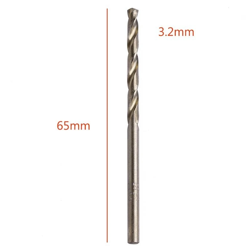 A2UD مغلف 10x HSS بتات جولة جولة شانك الحفر الحفر المعدنية 10pcs
