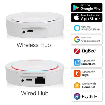 Tuya HomeKit ZigBee Gateway Hub Smart Home Bridge ZigBee Smart Life Remote Control Works with Apple HomeKit Alexa Google