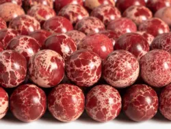 Natural stone Wine Red Imperial Jasper Beads Gemstone Loose Beads Round Shape Size Options  3/4/6/8/10mm for Jewelry Making