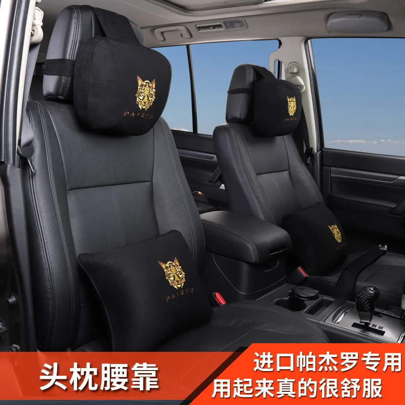 

Car headrest FOR Mitsubishi pajero v73 v87 v93 v97 interior headrest lumbar pillow neck pillow
