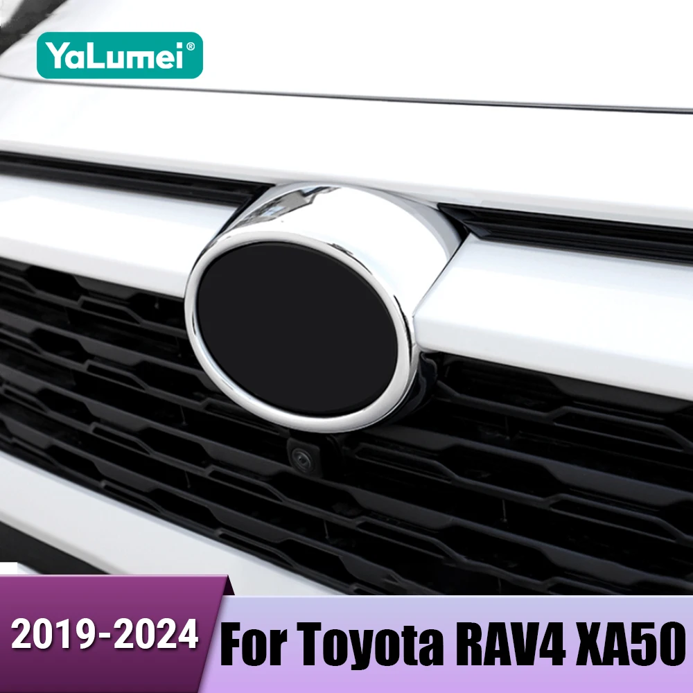 

Передняя решетка автомобиля, крышка, эмблема, логотип, наклейка на рамку для Toyota RAV4 XA50 2019 2020 2021 2022 2023 2024, гибридный