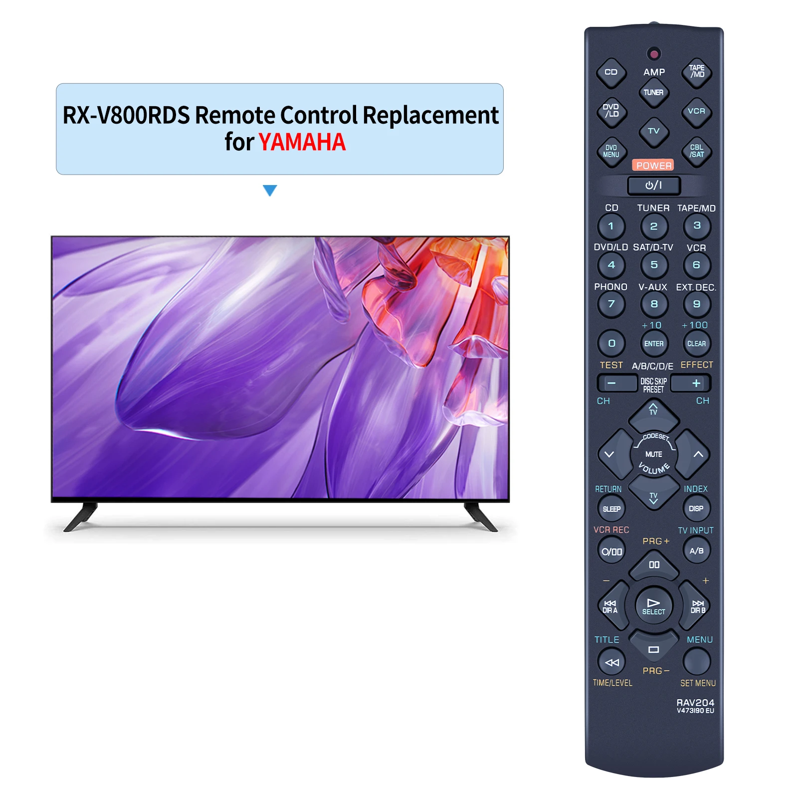 جديد RAV204 V 473190   الاتحاد الأوروبي التحكم عن بعد لياماها RX-V395RDS RX-V800RDS RX-V496RDS