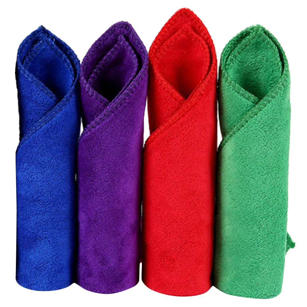 

4Pcs Microfiber Cleaning Cloth Kitchen Dish Towels Fast Absorbing Water Oil Stains Scratch-Free Multi-Use Washing Cloths Home
