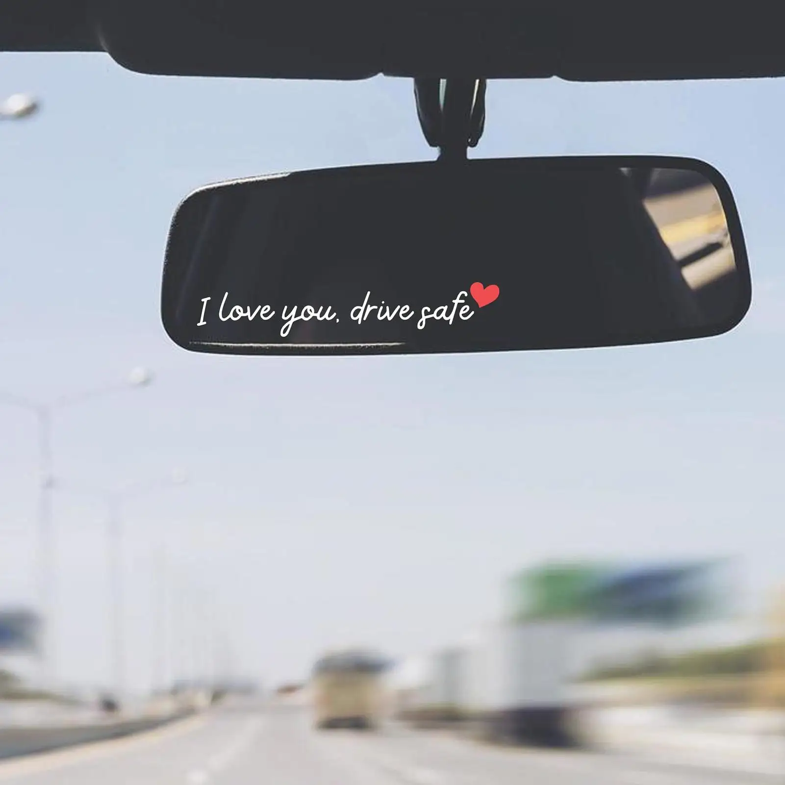 Rear View Mirror Sticker 3 Pieces Waterproof Automotive Accessories Car Stickers For Truck Laptop Interior Daily Commute Road