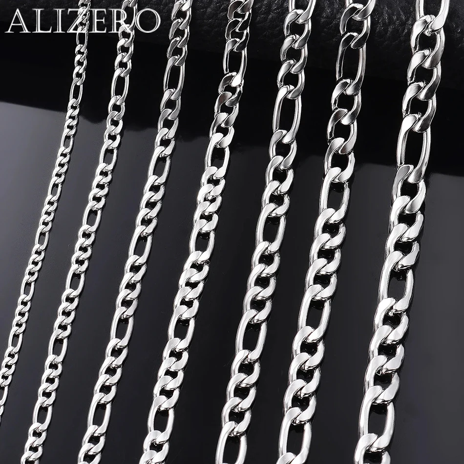 

Wholesale 40-75cm 925 Sterling Silver Necklace 2/4/6/8/10/12mm Figaro Chain Lobster Buckle Necklaces Men Woman Fashion Jewelry