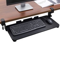 Clip Type Keyboard Rack Convenient Desktop Tray No Punching Installation Telescopic Computer Mouse Frame Easy Setup Holder