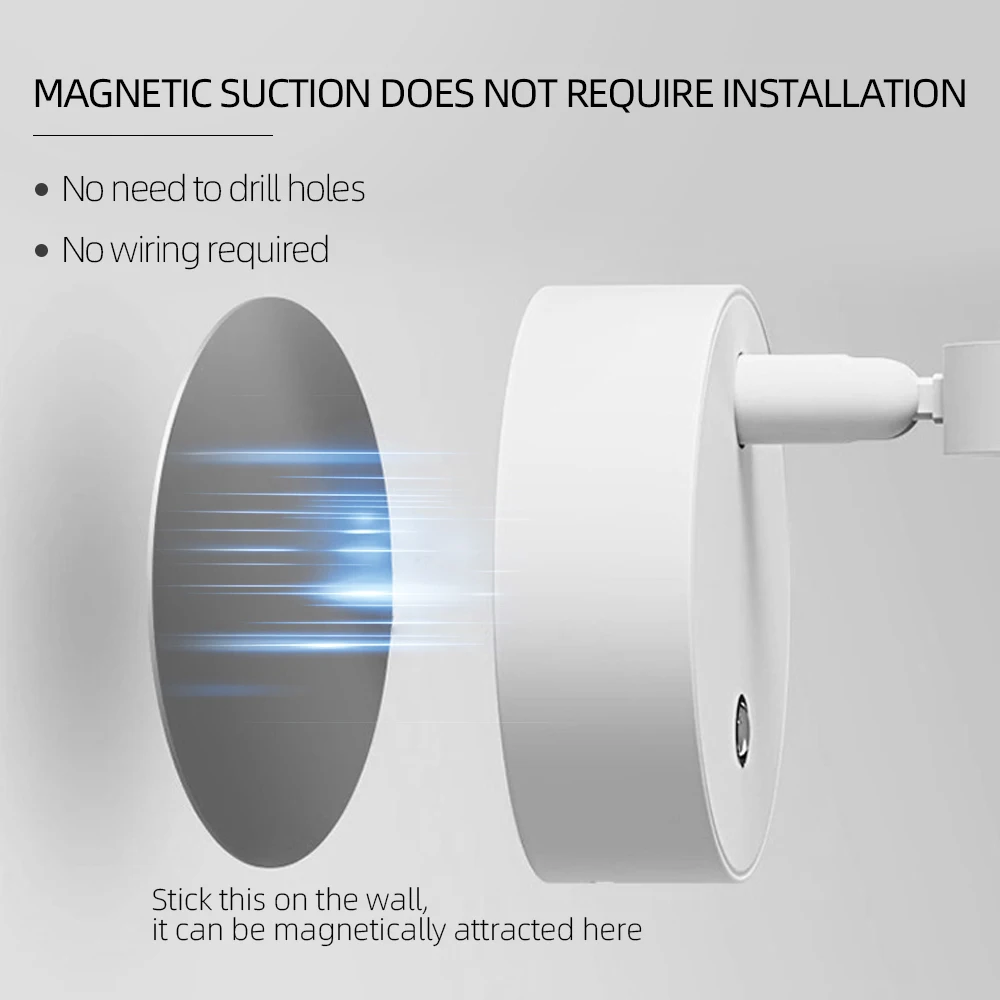 LED rechargeable magnetic sunset projection light can be rotated 360 degrees to touch dimming sunset atmosphere light