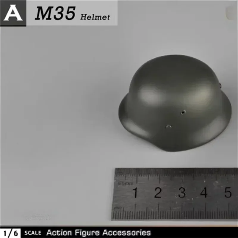 ZY3022 1/6 Scale Male Soldier WWII Helmet Metal Material Helmet M35 for 12'' Action Figure Doll Accessory Decoration Display