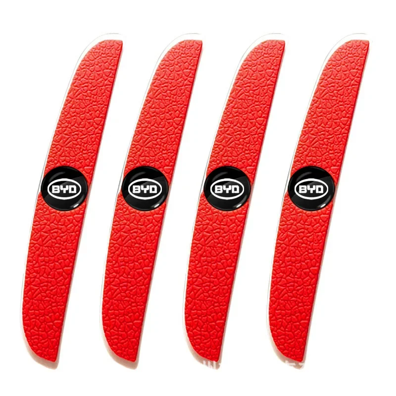 Silicone Litchi Grain Door Bumper Protector Anti Scratch Strip For BYD S6 M6 G3 G5 F3 Yuan Qin Song Tang 4Pcs