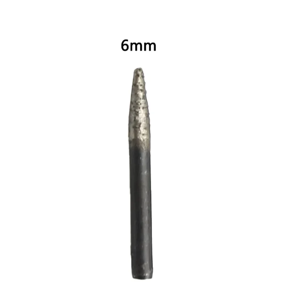 Grinding Head Abrasive Point Air Grinder Bench Drill 6mm Shank Diamond OD 6/8/12/14mm Taper Sintered Practical