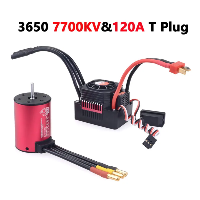 Overtref Hobby KK 3650 Combo waterdichte borstelloze motor 7700/6900/4500/3600/3100KV 3,175 mm as met 60A/120A ESC voor 1/10 RC auto - afbeelding 1