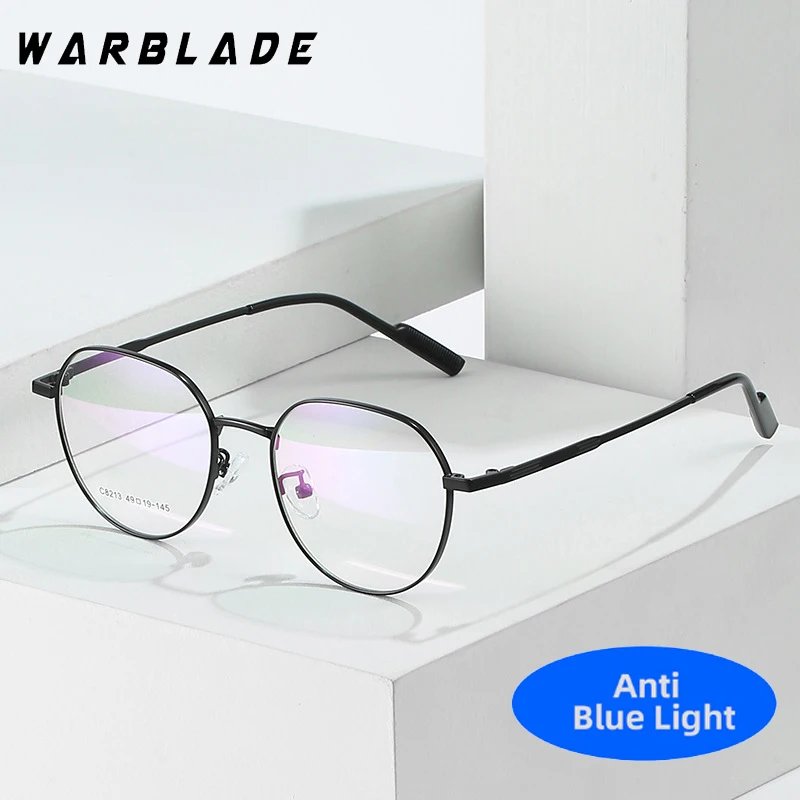 

2024 Metal Round Anti Blue Light Glasses Women Men Classic Oval Eyeglasses Frames Transparent Computer Glasses Oculos Feminino