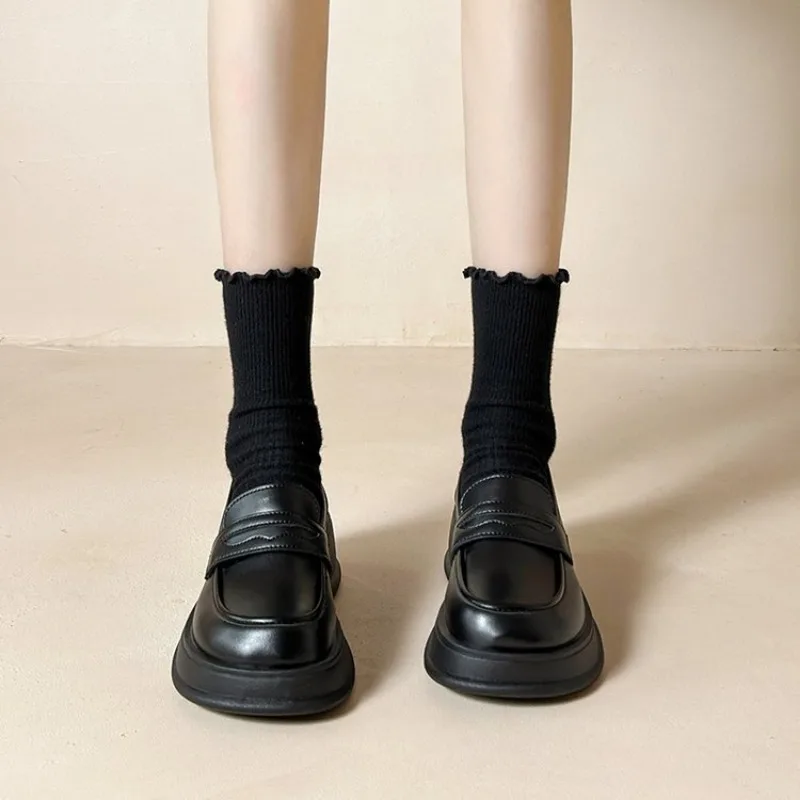 Classics Oxford Shoes for Women Flats Slip-on Square Toe Derby Sneaker Party Casual Shoes Ladies Loafers Chaussure Femme Shoes