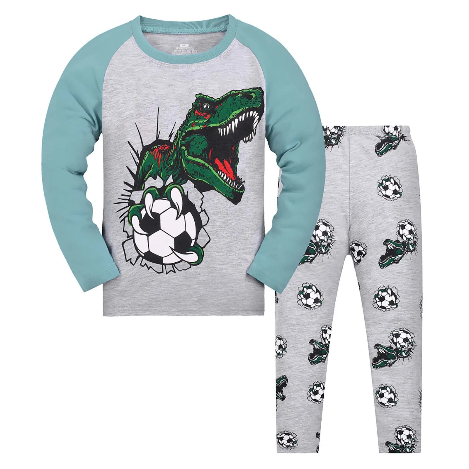 

Boys Pajamas Set Long Toddler Kids Dinosaur Sleepwear Cartoon Cute Comfy Casual Long Sleeve Top&Pants Set Boy's Loungewear