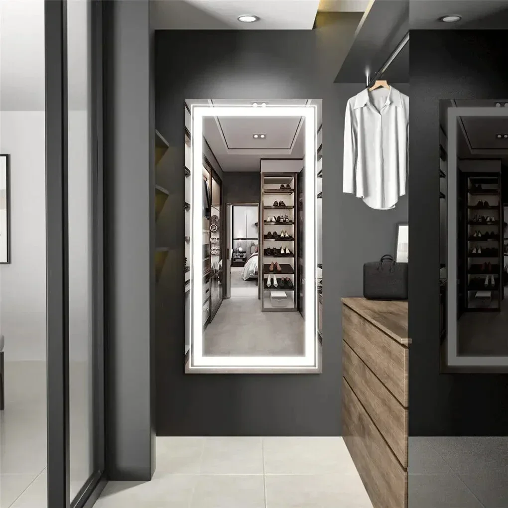 

Waterproof Double Sink Mirror with Light Large LED Bathroom Mirror Full Length Dressing Mirror