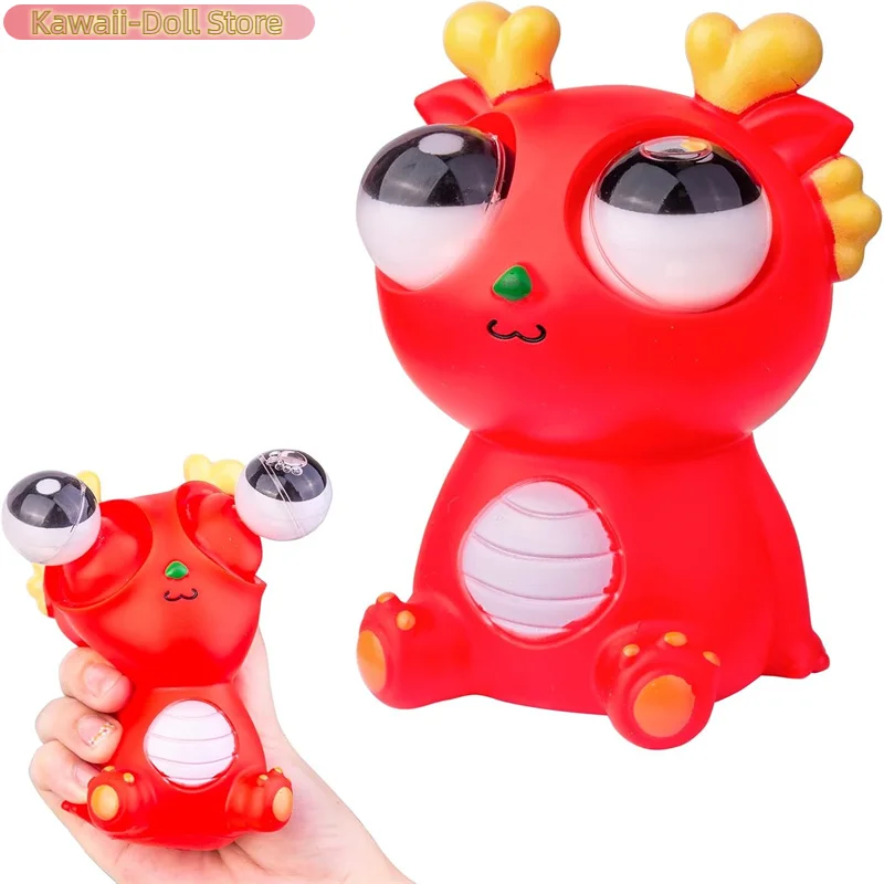 Dragon Eye Popping Stress Relief Squeezy Toy Squeeze Dragon Pop Out Eyes Toys