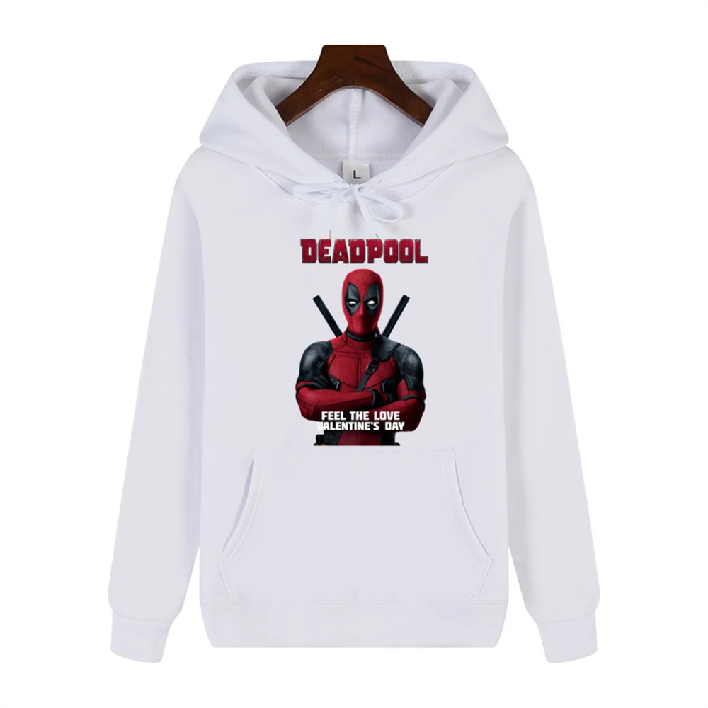 Super cool Marvel Deadpool Print Autumn/Winter Comfortable Soft Thickened men\'s high quality casual fashion warm street hoodie