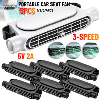 1-5PCS Car Headrest Cooling Air Fan 3 Speeds Adjustable Car Interior Rear Headrest Fan Cooler Air Cooling Fan Car Accessories