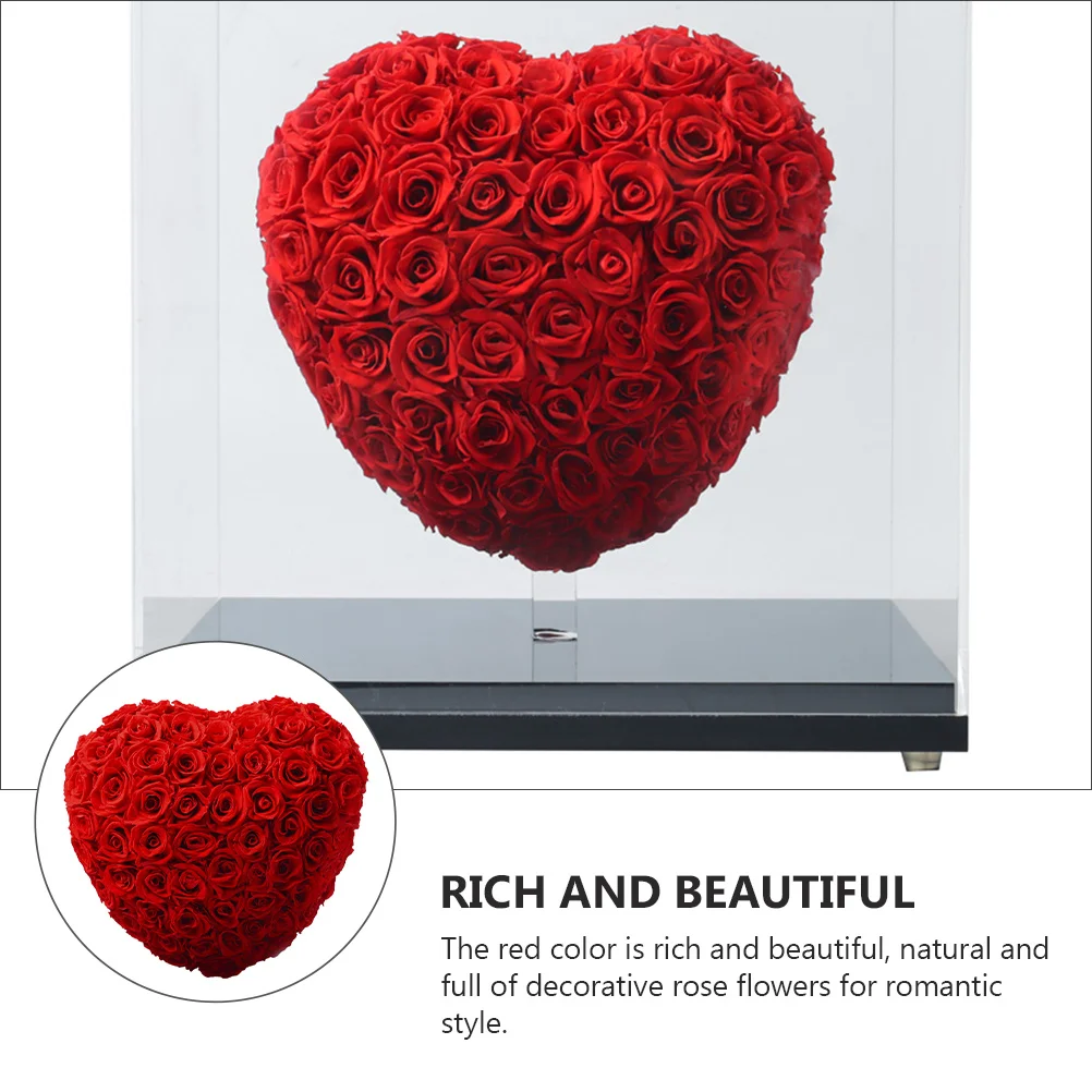 

Heart Shaped Rose Flower Gift Box Red 3D Preserved Rose Flower Valentines Gift Box for Wedding Birthday Decoration