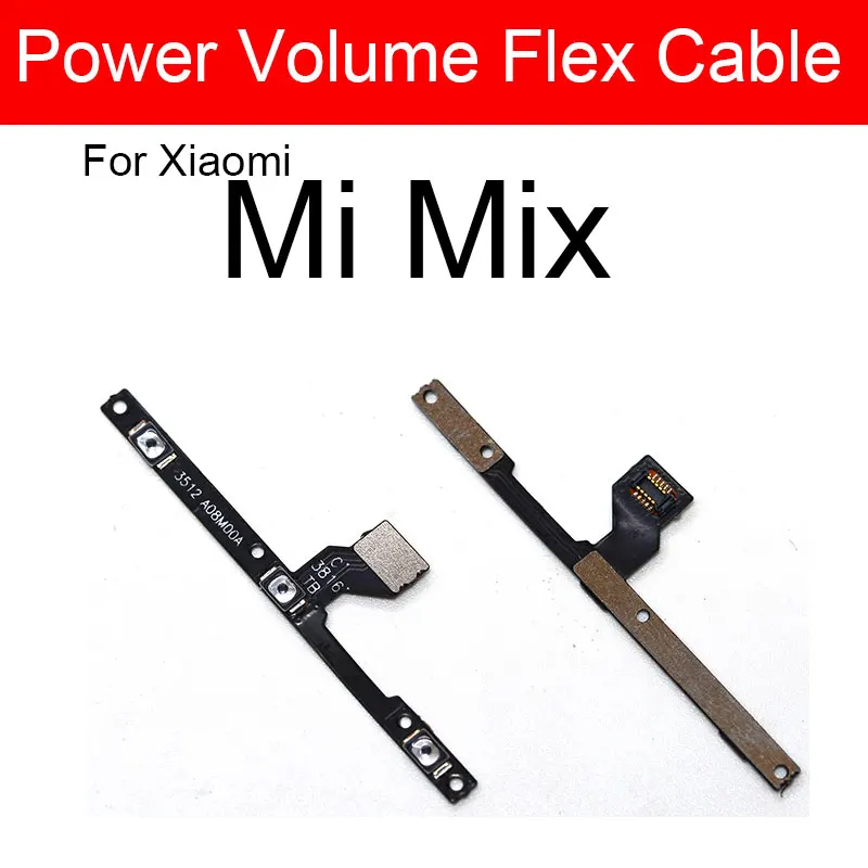 Botón de alimentación y volumen Cable flexible para Xiaomi Mi Mix 2 2s 3 Mix2 Mix2S Mix3 interruptor de volumen lateral de alimentación Flex Ribbon