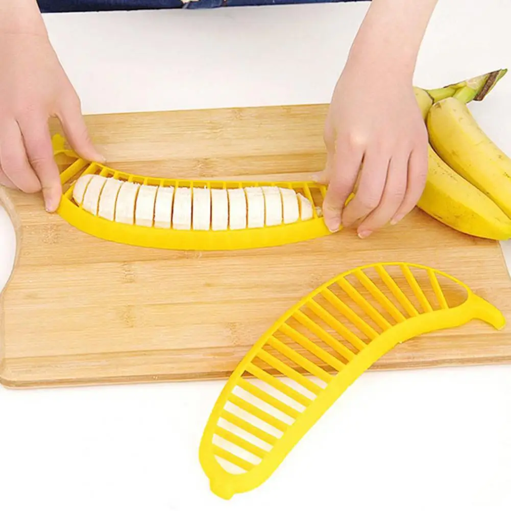 3Pcs Banana Slicer Cutter Food Grade Plastic Sharp Blade Fruit Salad Banana Dicer Masher Cutting Tool Kitchen Gadgets