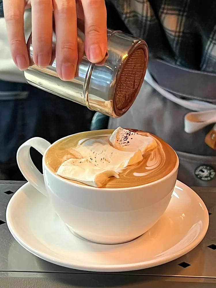 Elegante Taza y Plato de Cerámica de Color Sólido para Café, Latte Art, Cappuccino y Latte al Estilo Italiano