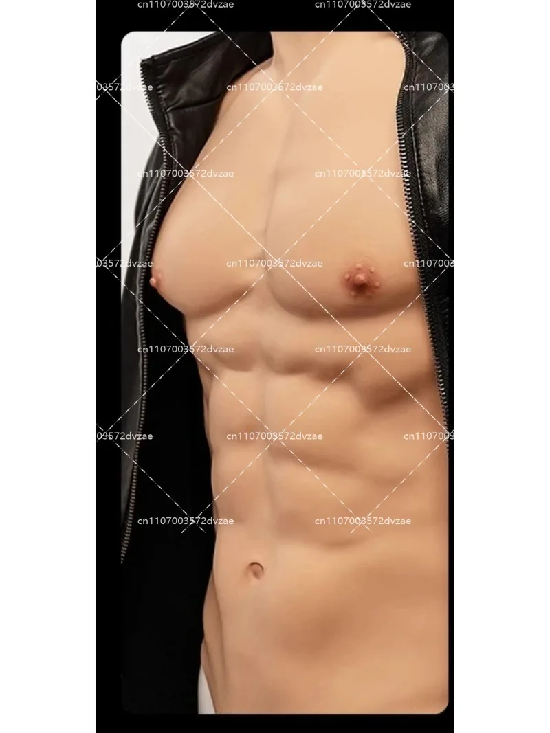 Muscle Clothes, Silicone, Fake Muscle Props, Fake Pecs, Eight-pack Abs, Female-to-male COS Vest, Sleeveless Hair Planting