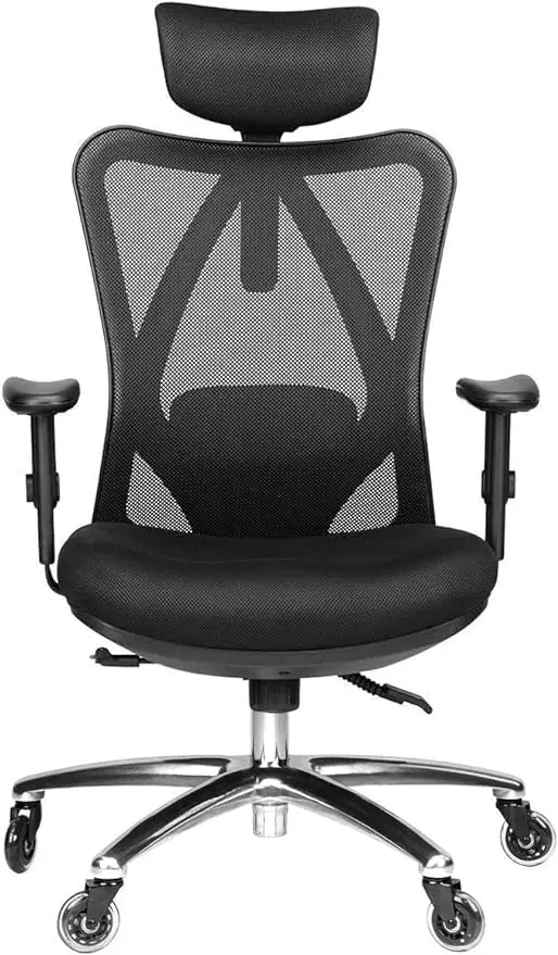 

Duramont Ergonomic Office Chair - Adjustable Desk Chair with Lumbar Support and Rollerblade Wheels - High Back Chairs with Breat