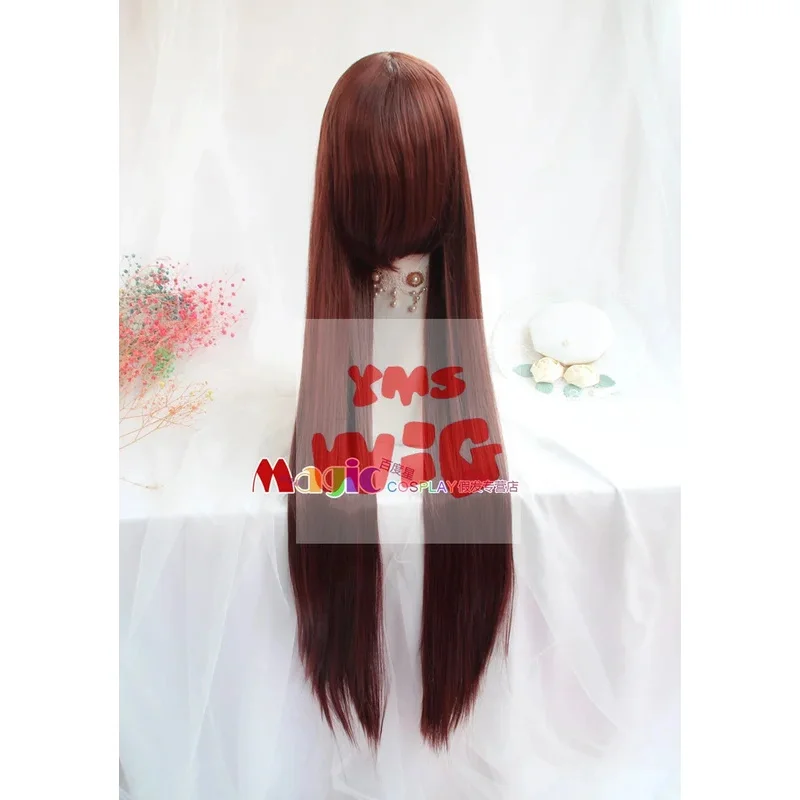 CyPretty ديربي رايس دش شعر مستعار تأثيري مقاومة للحرارة الاصطناعية طويلة براون شعر مستعار حفلة الهالوين + غطاء شعر مستعار مجاني