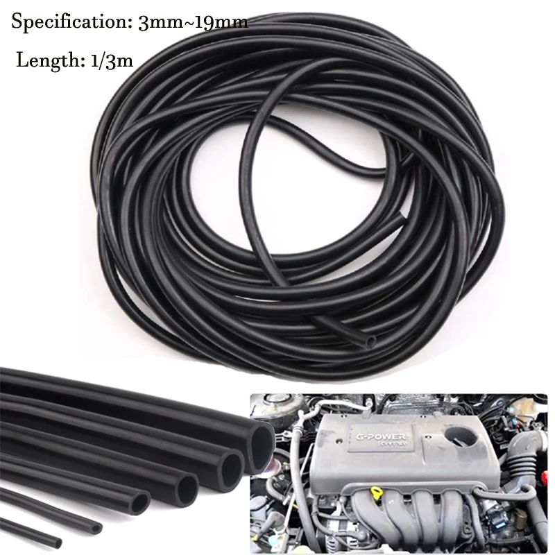 Black Smooth Nitrile Rubber Fuel Tubing Petrol Diesel Oil Line carburetor Hose Pipe 1/3Meter 3mm~19mm