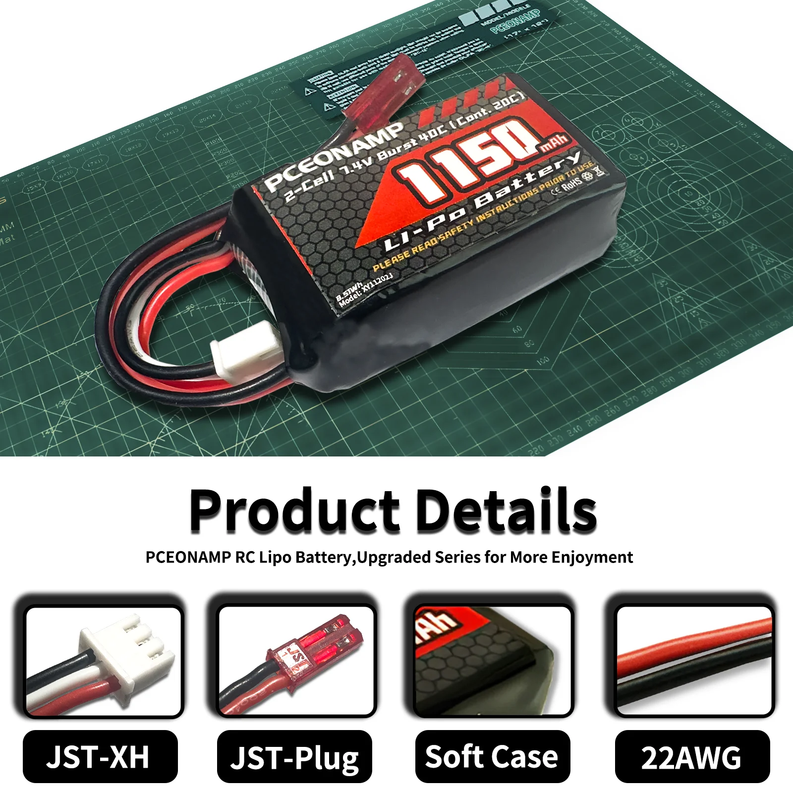 Batería Lipo PCEONAMP 2S de 11 - Lipo Battery Charger reseña y precio