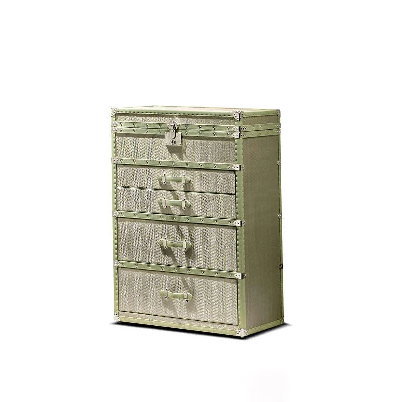 

Italian light luxury copper wire jewelry cabinet chest cabinet high sense hard box household