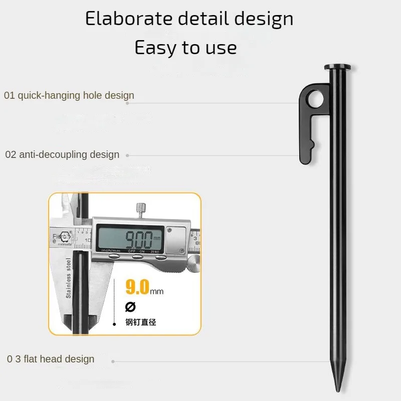 20/30cm Length Camping Tent Legs and Hammer Set Tent Stakes Pegging Ground Nails Outdoor Camper Tourist Supplies Accessories
