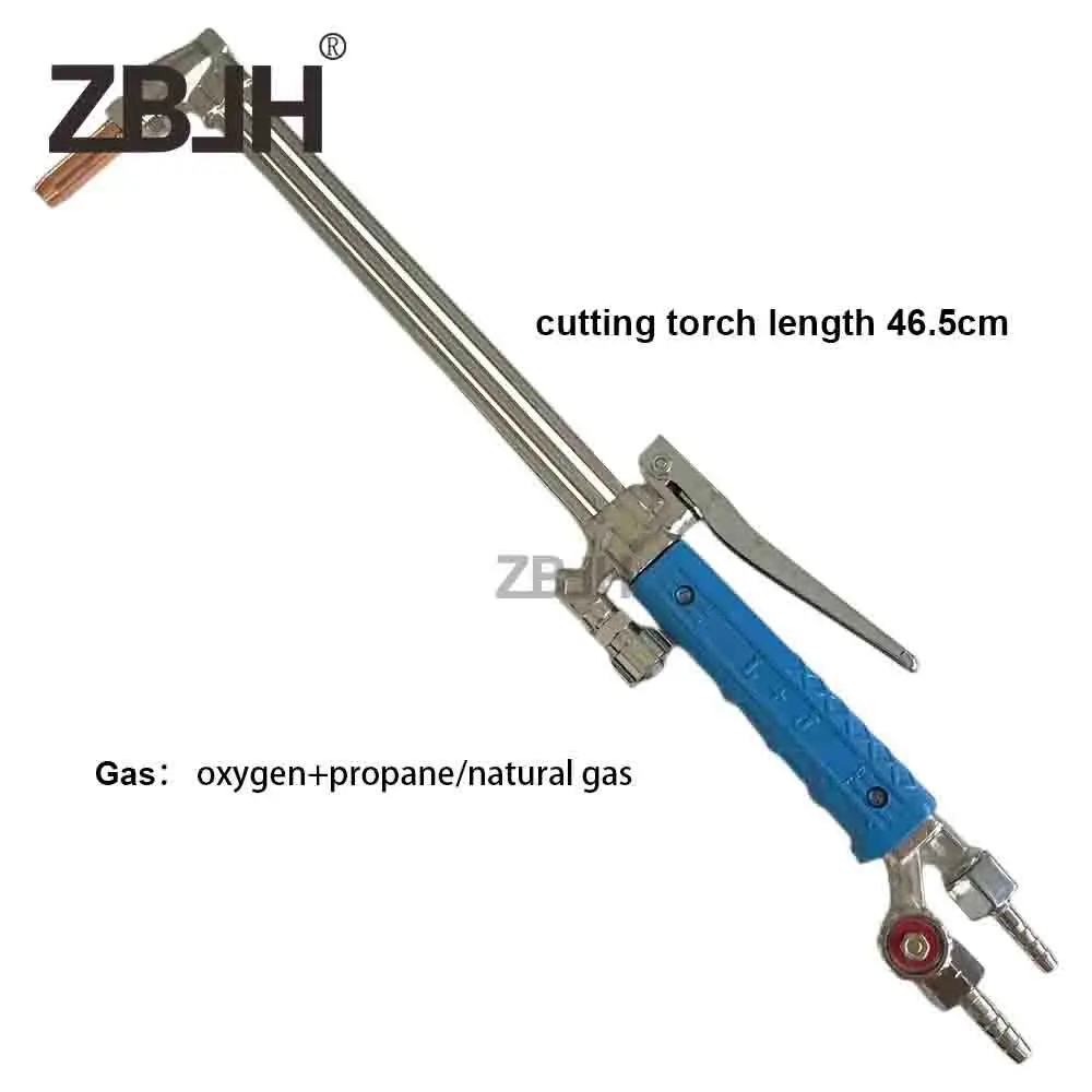 G02-30 USA Style Stainless Steel 3-Tube Gas Cutting Torch, Anti-Flashback for Oxygen Propane & Acetylene
