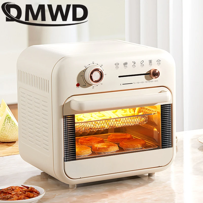 Air Frying Electric Oven 1300W Integrated Steam Baking Fryer Bread Pizza Breakfast Baking Machine Fruit Dehydrator Roaster Grill