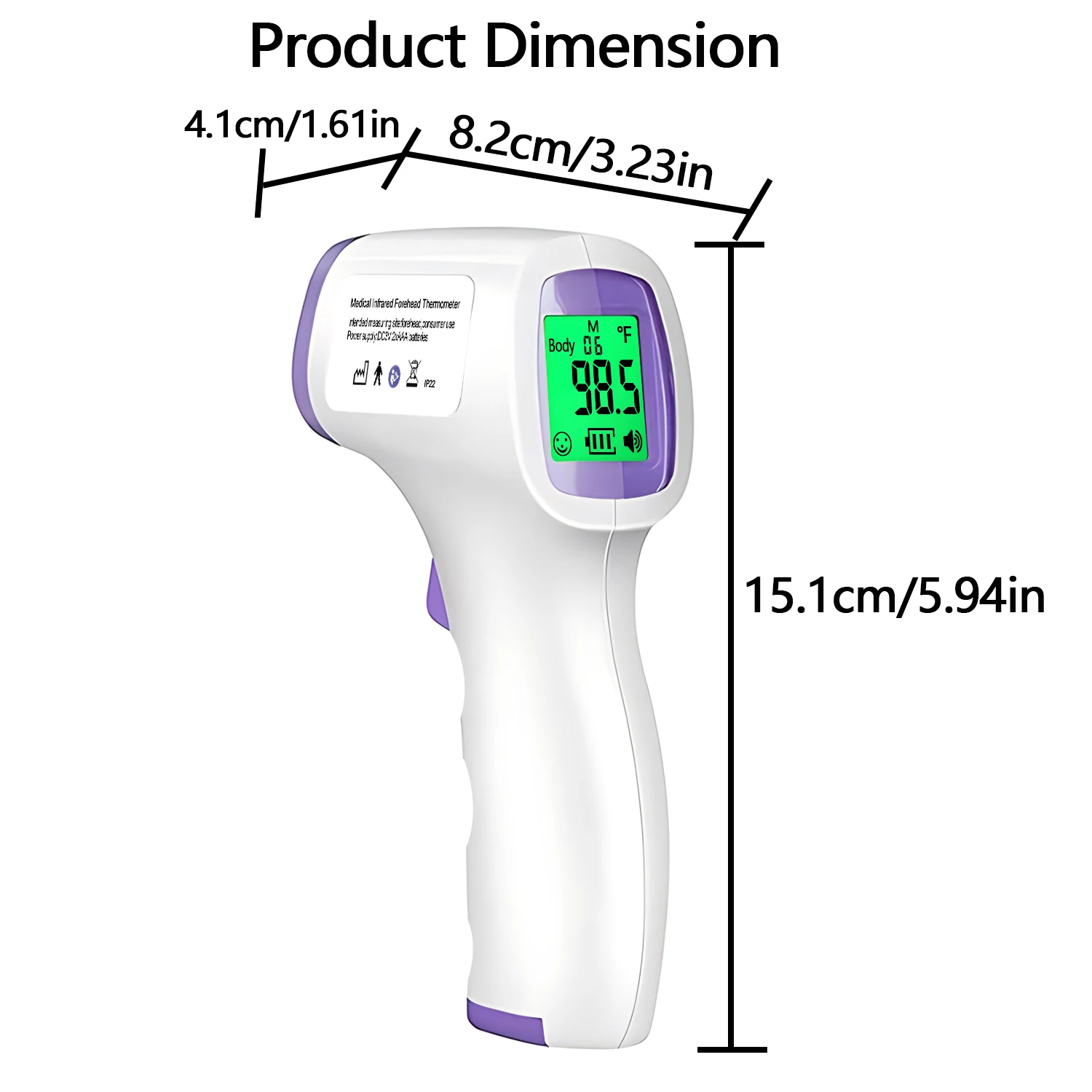 Medical Temperature Infrared Thermometer Forehead Digital Non-contact Thermomete LCD Display Fever Measure Tool For Baby Adult