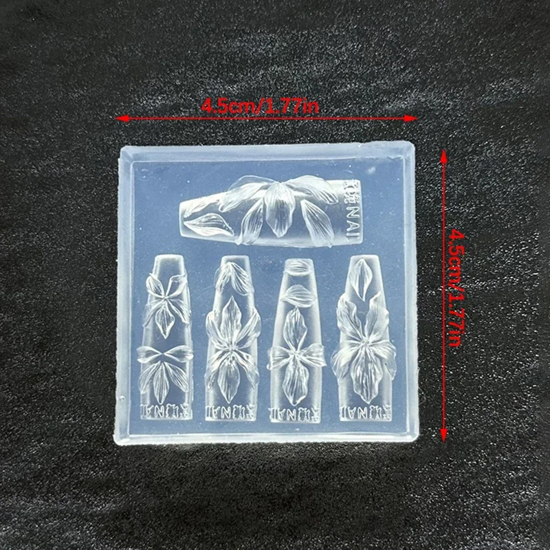 Stampo per unghie con fiori 3D Strumenti per unghie in silicone fai-da-te Hawaii Ibisco Fiore Petalo Design per unghie Stampi in silicone Modello per intaglio di nail art