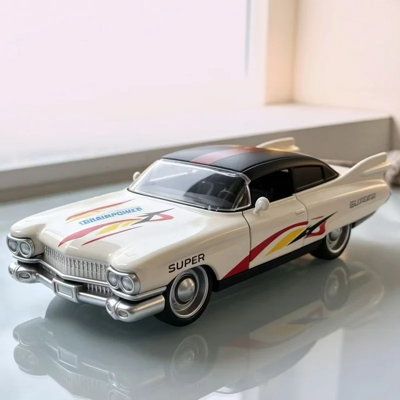 1/36 Retro American Vintage Car Alloy Model, Spring-Loaded Replica Classic Coupe Collectible Ornament
