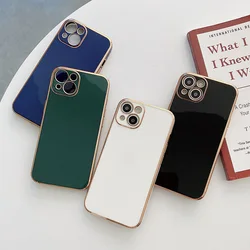 Electroplating Phone Case For IPhone 17 16 15 14 13 12 11 Pro Max Shockproof Back Cover