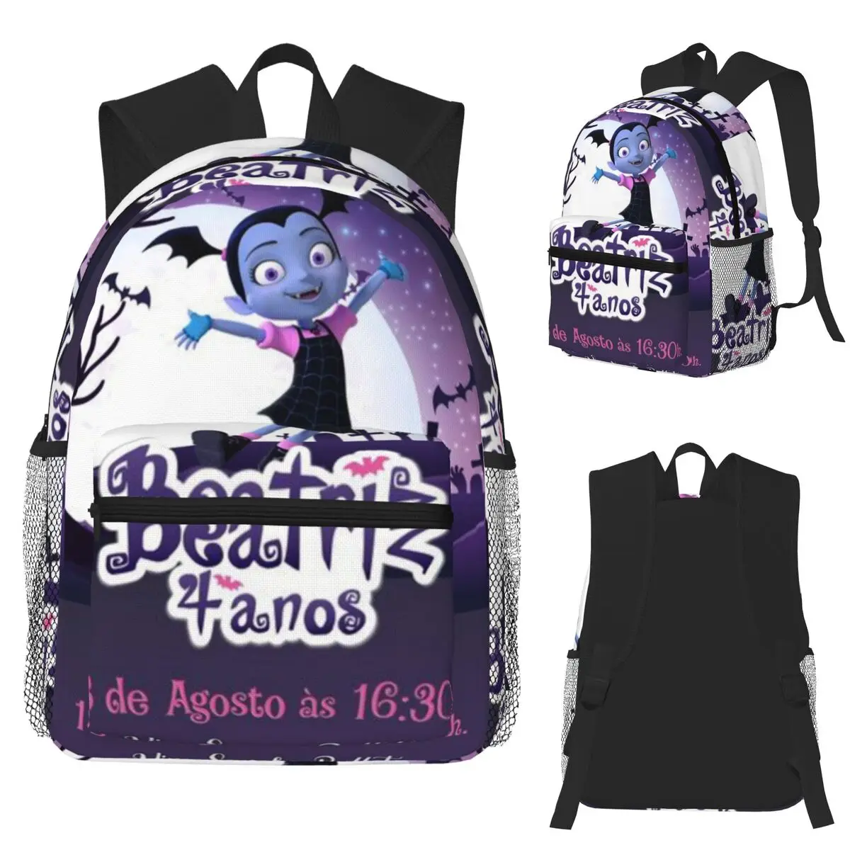 

Girls Vampirina Print Student Backpack School Bag Hiking Travel Daypack for Men Women Fashion Bookbag Shoulder Bags