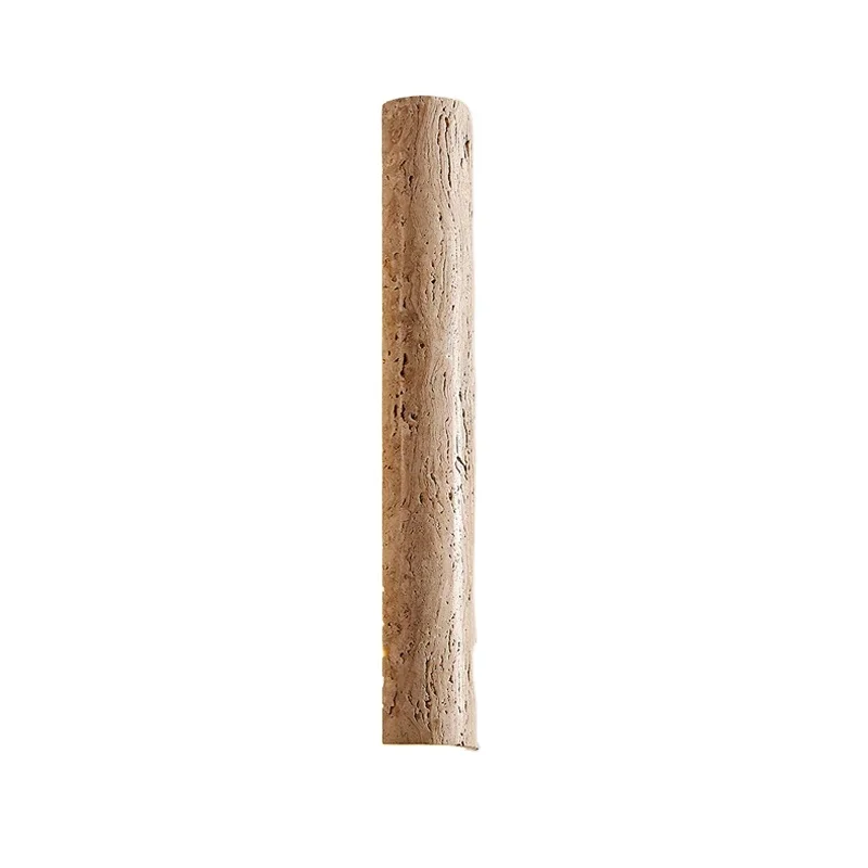 LED Minimalist Wall Lamp for Villa Outdoor Balcony Porch IP65 Waterproof Japanese Natural Yellow Travertine Stone Hotel Bedroom