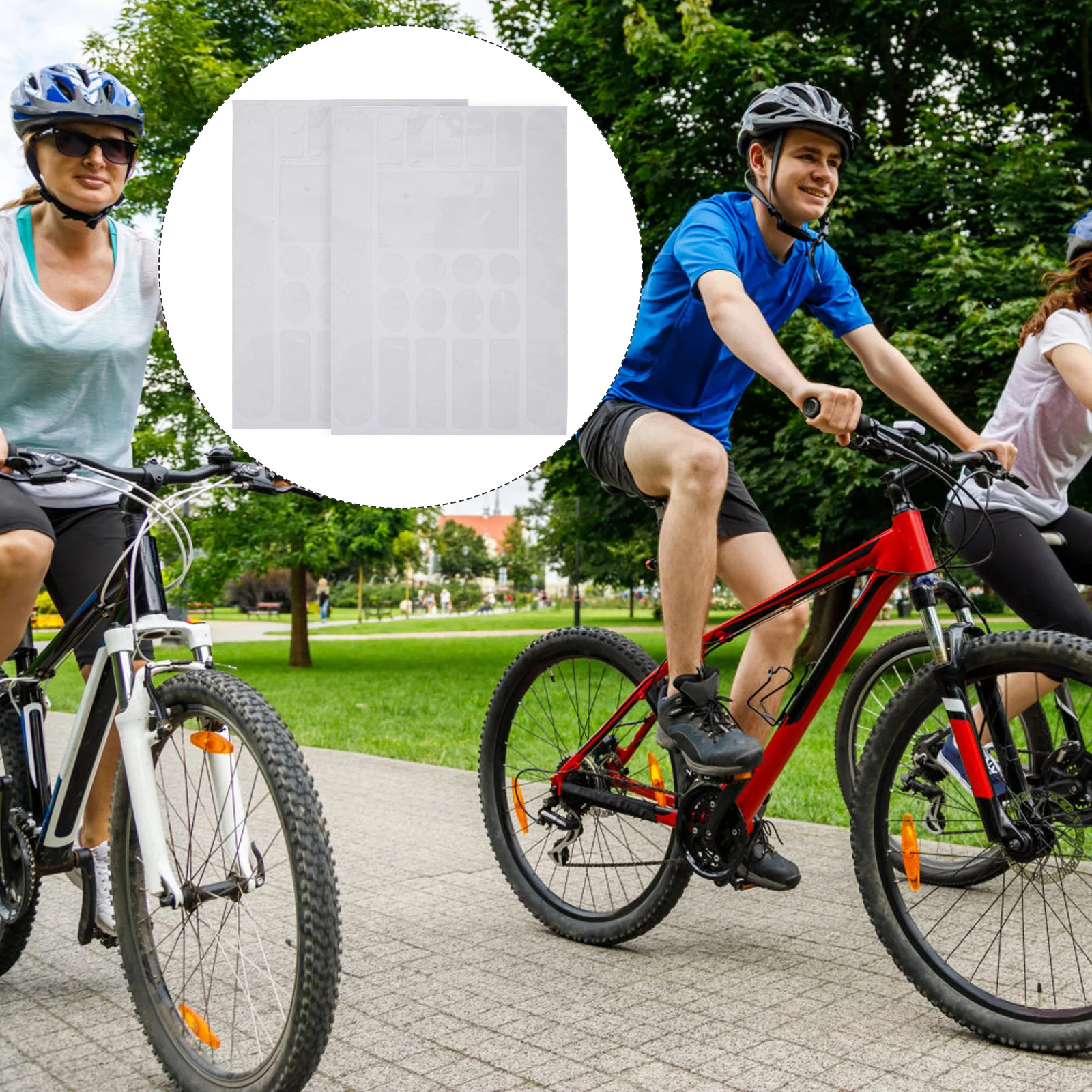 2 Sheets Bike Frame Sticker Clear Frame Protector Film Protective Guard Anti-Scratch for Mountain Road Folding Bikes Cycling
