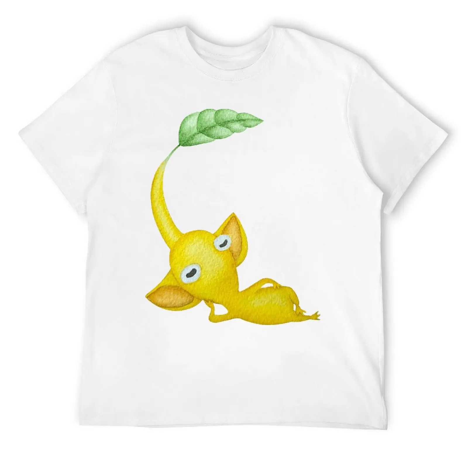 Yellow Pikmin Watercolor for Sale T-shirt Fresh Campaign Tshirt Top Quality Leisure Funny USA Size