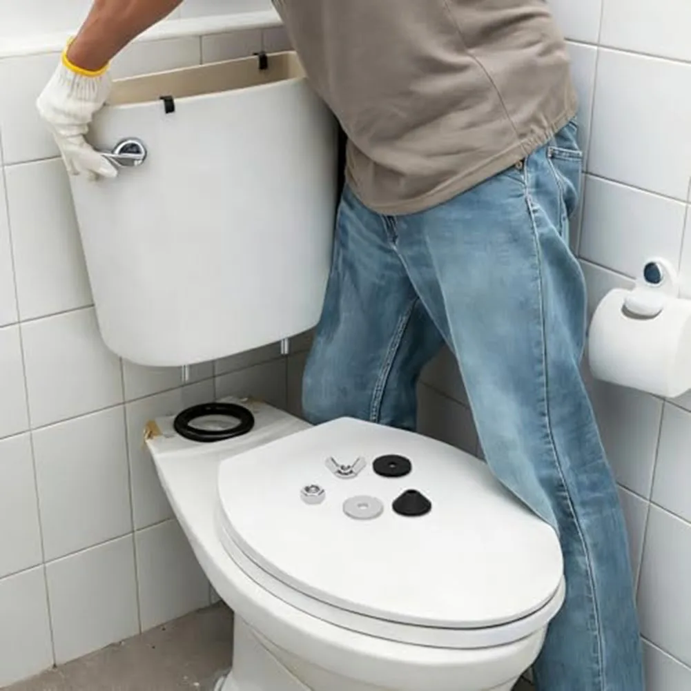 

For Bathroom Repair Toilet Tank Screws Bathroom Seal Rings 304 Stainless Steel Moisture Resistant Secure Fit Washers