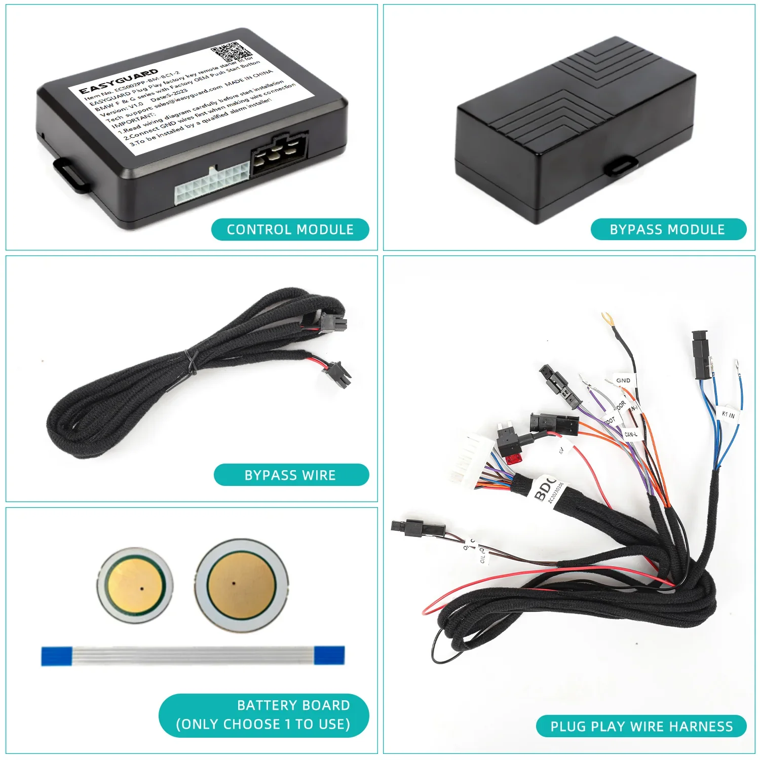 ECS002PP-BM-FM2 Plug Play Remote Starter Fit For 13-18 F22 F23 F87 2 M2 F32 F33 F36 F82 F83 4 4GT M4 With Push Start Button