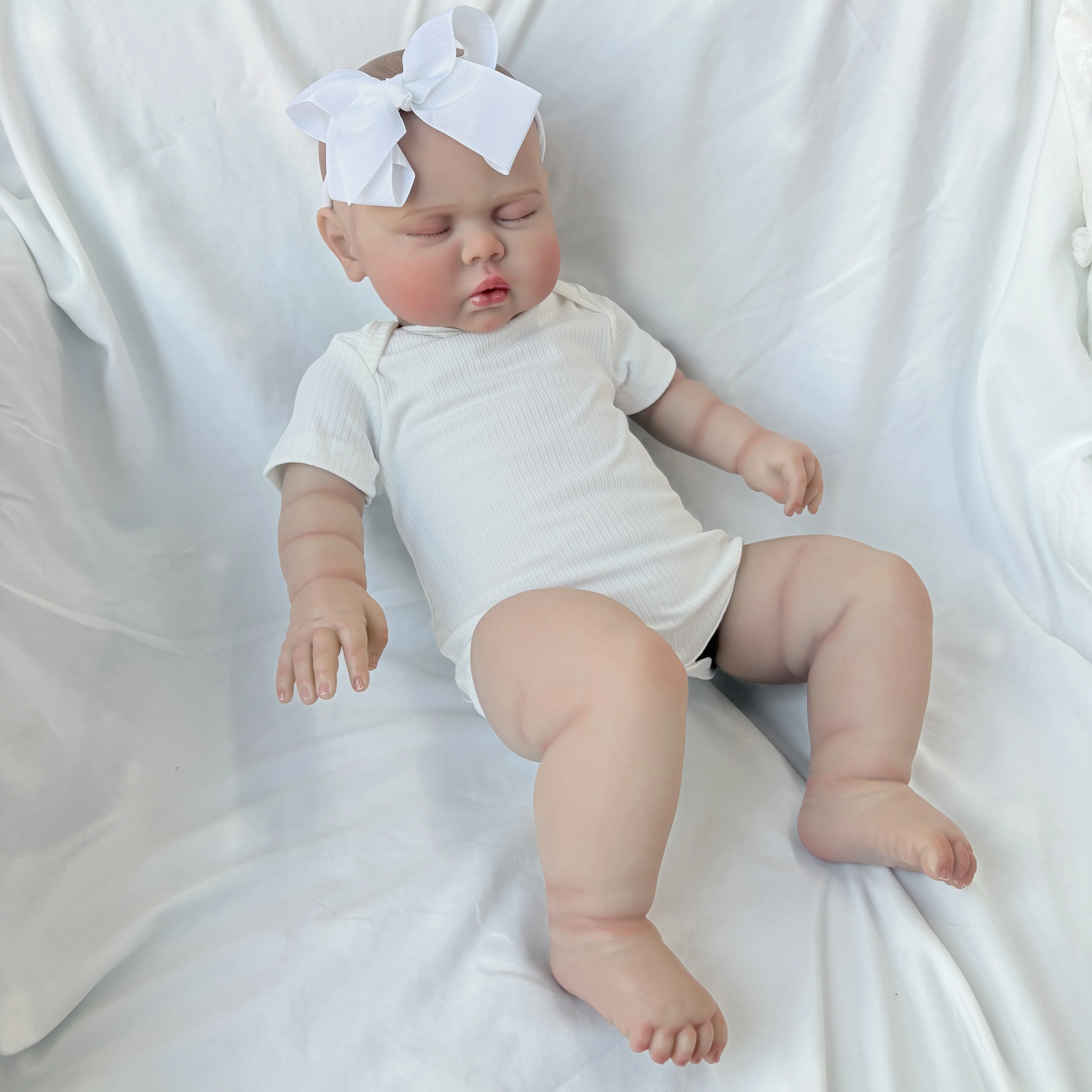 

Кукла-реборн NPK 24 дюйма, реалистичная, огромная, с 3D-покрытием кожи, многослойная роспись, подарок для детей