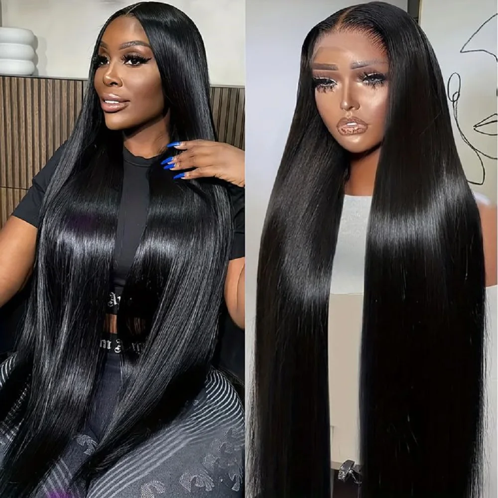 

10A 13x4 Straight Lace Front Wigs Human Hair HD Transparent Lace Front Wigs for Women Pre Plucked 200 Density Straight Hair