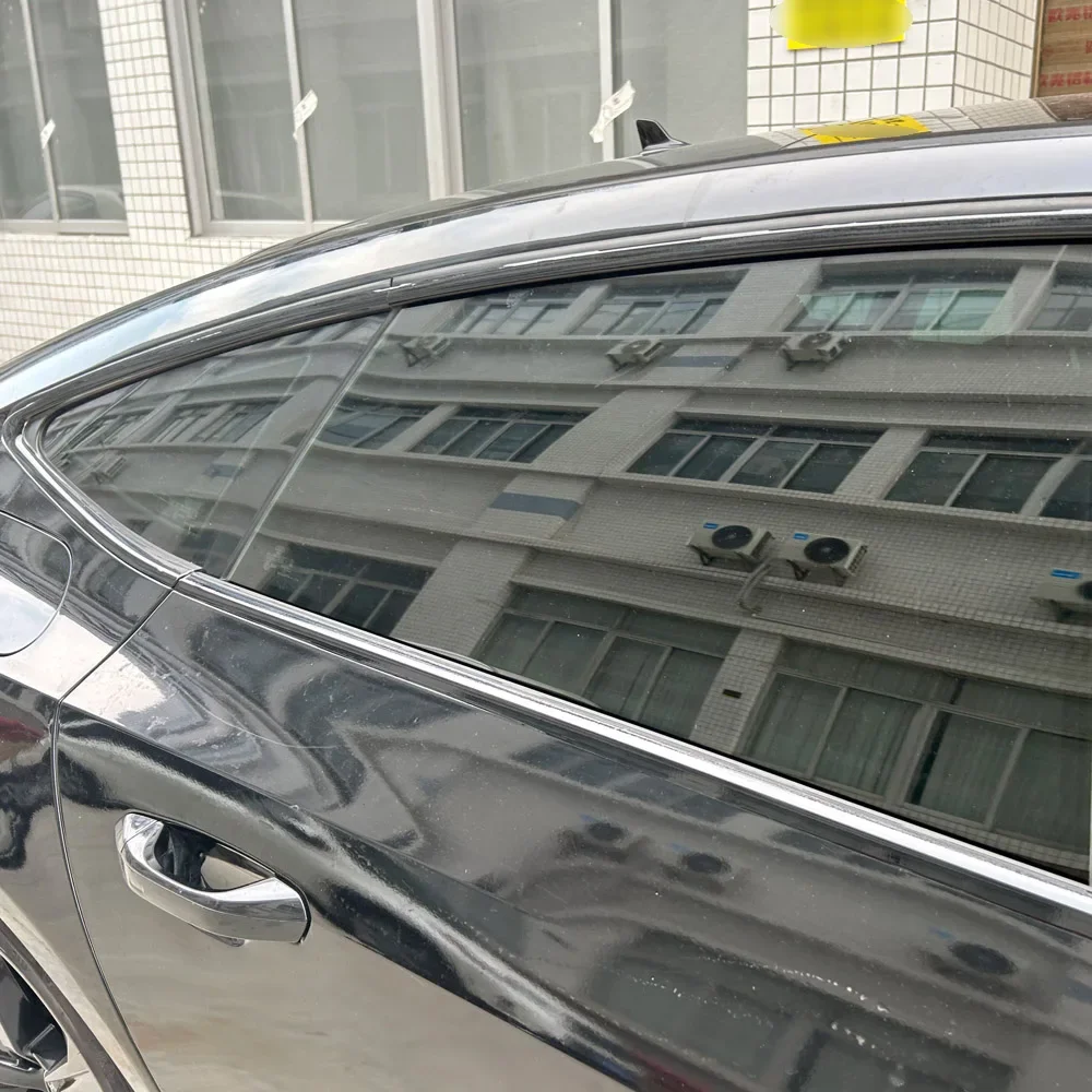 Glossy Black PVC Car Window Decorative Strip Sticker For Audi A7 4K 2019-2024 Exterior Protection Accessory view 4