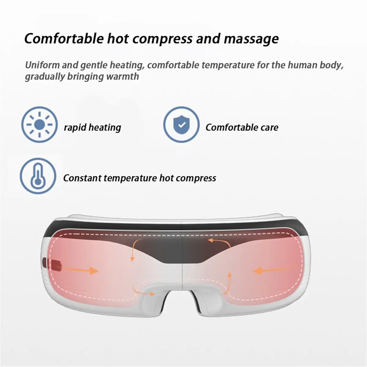 wilwill Eye Heat Compress Massager with Foldable Function Relieves Eye Fatigue Rechargeable Night Owl Eye Care Massager