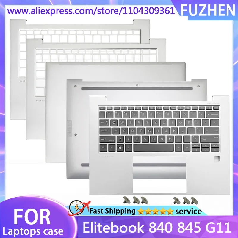 

New For Elitebook 840 G11 845 G11 Laptop LCD Rear Cover/Top Cover/Palm Pad/US Backlit Keyboard/Bottom Cover Silver